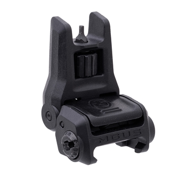 Picture of Magpul Industries MBUS 3 Back-Up Front Sight, Tool-Less Elevation Adjustment Similar to MBUS Pro, Ambidextrous Push-Button Deployment, Fits Picatinny Rails, Flip Up, Black MAG1166-BLK MAG1166BLK