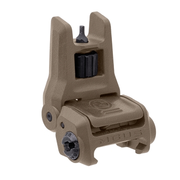 Picture of Magpul Industries MBUS 3 Back-Up Front Sight, Tool-Less Elevation Adjustment Similar to MBUS Pro, Ambidextrous Push-Button Deployment, Fits Picatinny Rails, Flip Up, Flat Dark Earth MAG1166-FDE MAG1166FDE