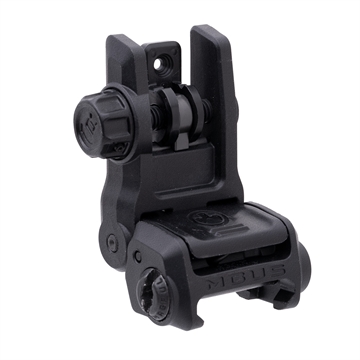 Picture of Magpul Industries MBUS 3 Back-Up Rear Sight, Rapid-Select Rear Aperture System, Ambidextrous Push-Button Deployment, Fits Picatinny Rails, Black MAG1167-BLK MAG1167BLK