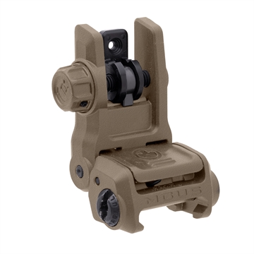 Picture of Magpul Industries MBUS 3 Back-Up Rear Sight, Rapid-Select Rear Aperture System, Ambidextrous Push-Button Deployment, Fits Picatinny Rails, Flat Dark Earth MAG1167-FDE MAG1167FDE