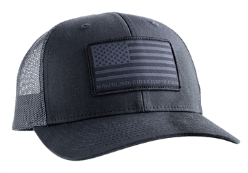Picture of Magpul MAG1215-001 Standard Black Adjustable Snapback OSFA Structured Woven American Flag Patch MAG1215001
