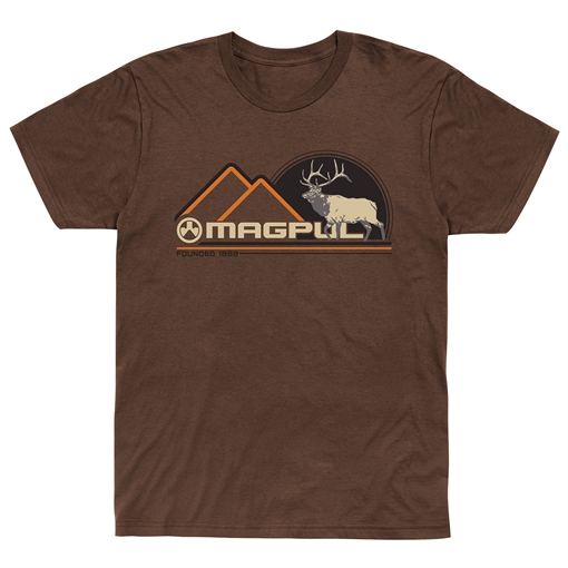 Picture of Magpul MAG1234-203-S Wapiti Brown Heather Cotton/Polyester Short Sleeve Small MAG1234203S