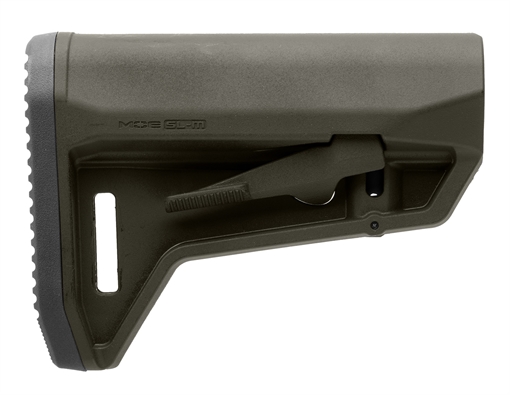 Picture of Magpul Industries MOE SL-M Carbine Stock, Fits Mil-Spec Buffer Tubes, Matte Finish, Olive Drab Green MAG1242-ODG MAG1242ODG