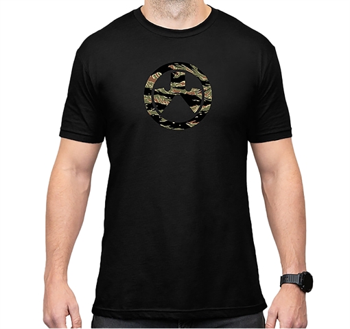 Picture of Magpul MAG1292-001-M Tiger Stripe Icon  Black Cotton/Polyester Short Sleeve Medium 840815139249