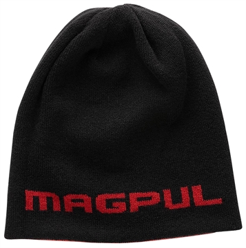 Picture of Magpul MAG1299-003 Reversible Icon Magpul Beanie Black MAG1299003