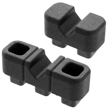 Picture of Magpul MAG1367-BLK DAKA Block Kit V-Block, Includes Double V-Block (2) & Triple V-Blocks (2), Black Polypropylene, Fits Magpul DAKA Cases/Organizer Systems MAG1367BLK