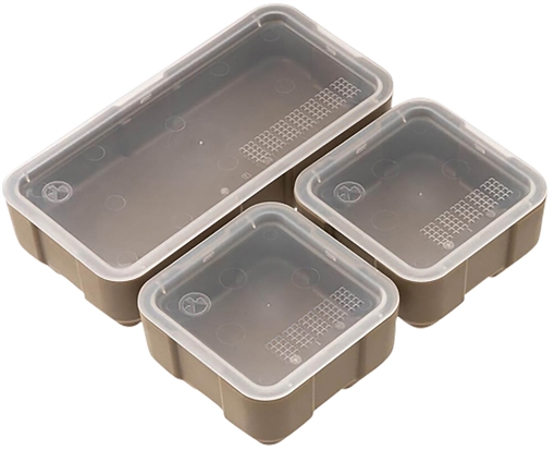 Picture of Magpul Industries DAKA Bins, 2X2 and 2X4 Set, Compatible with DAKA GRID Organizer Panels, 2X2 Measures 3.2"x 3.2"x 1.3" and 2X4 Measures 3.2"x 6.9"x 1.3" Internal, Matte Finish, Flat Dark Earth, (1) 2X4 Bin and (2) 2X2 Bins Included MAG1389-FDE MAG1389FDE