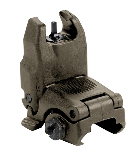 Picture of Magpul Industries MBUS Back-Up Front Sight Gen 2, Fits Picatinny Rails, Flip Up, Olive Drab Green MAG247-ODG MAG247ODG