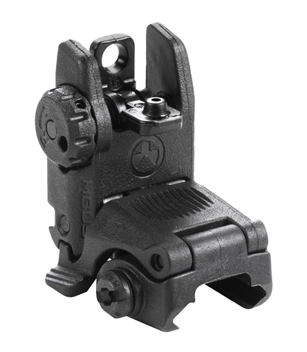 Picture of Magpul Industries MBUS Back-Up Rear Sight Gen 2, Fits Picatinny Rails, Flip Up, Black MAG248-BLK MAG248BLK