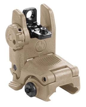 Picture of Magpul Industries MBUS Back-Up Rear Sight Gen 2, Fits Picatinny Rails, Flip Up, Flat Dark Earth MAG248-FDE MAG248FDE