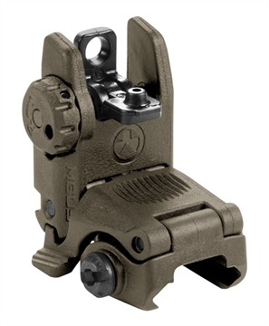 Picture of Magpul Industries MBUS Back-Up Rear Sight Gen 2, Fits Picatinny Rails, Flip Up, Olive Drab Green MAG248-ODG MAG248ODG