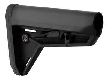 Picture of Magpul MAG347-BLK MOE SL Carbine Stock Black Synthetic for AR-15/M16/M4 with Mil-Spec Tube (Tube Not Included) MAG347BLK