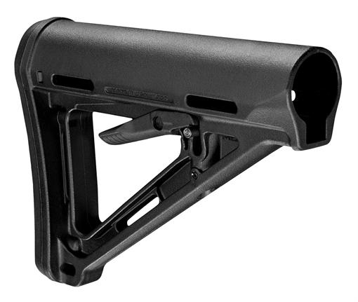 Picture of Magpul MAG400-BLK MOE Carbine Stock Black Synthetic for AR-15, M16, M4 Mil-Spec Tube (Tube Not Included) MAG400BLK