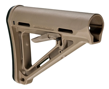 Picture of Magpul MAG400-FDE MOE Carbine Stock Flat Dark Earth Synthetic for AR-15, M16, M4 with Mil-Spec Tube (Tube Not Included) MAG400FDE