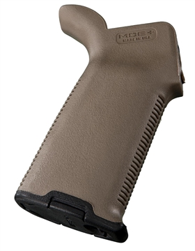 Picture of Magpul MAG416-FDE MOE+ Grip Textured Flat Dark Earth Polymer with OverMolded Rubber for AR-15, AR-10, M4, M16, M110, SR25 MAG416FDE