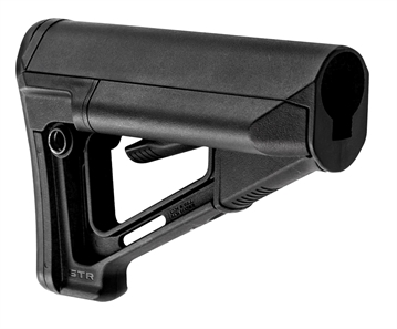 Picture of Magpul MAG470-BLK STR Carbine Stock Black Synthetic for AR-15, M16, M4 with Mil-Spec Tube (Tube Not Included) MAG470BLK