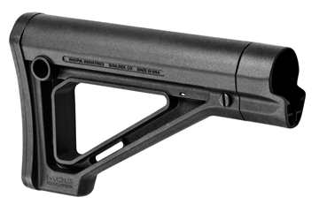 Picture of Magpul Industries MOE Fixed Carbine Stock, Fits AR Rifles, Mil-Spec, Black MAG480-BLK MAG480BLK