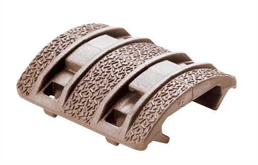 Picture of Magpul Industries XTM Enhanced Rail Panel, Fits Picatinny Rail, 4 Two Piece Panels, Polymer Construction, Flat Dark Earth MAG510-FDE MAG510FDE