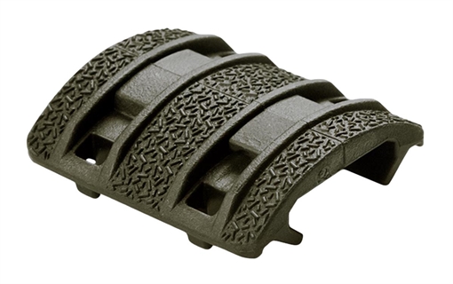 Picture of Magpul Industries XTM Enhanced Rail Panel, Fits Picatinny Rail, 4 Two Piece Panels, Polymer Construction, Olive Drab Green MAG510-ODG MAG510ODG