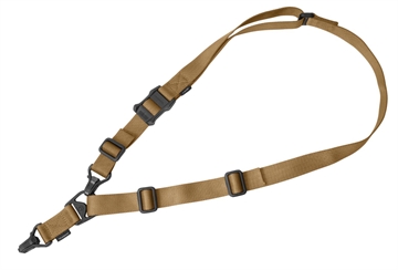 Picture of Magpul MS3 Gen2 Sling Coyote Tan Nylon 48"-60" OAL Adjustable One-Two Point Rifle MAG514COY