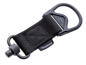 Picture of Magpul MAG517-BLK MS1/MS3 QD Sling Adapter made of Steel with Maganese Phosphate Black Finish, Polymer Hardware, Nylon 1.25" Webbing & Two to One-Point Design for AR-15, M4, M16, AK-Platform & AKM MAG517BLK
