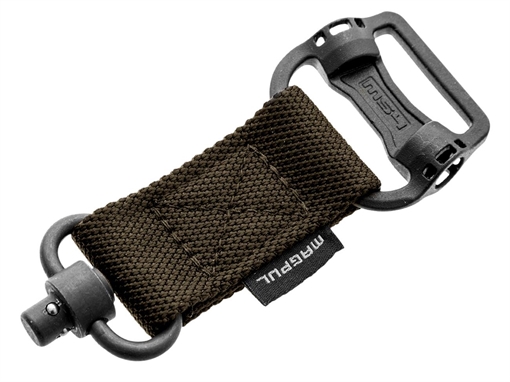 Picture of Magpul MAG519-RGR MS1/MS4 Sling Adapter made of Steel with Maganese Phosphate Ranger Green Finish, Polymer Hardware, Nylon 1.25" Webbing & Two to One-Point Design for AR-15, M4, M16, AK-Platform & AKM MAG519RGR