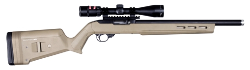 Picture of Magpul MAG548-FDE Hunter X-22 Stock Fixed Adjustable Comb Flat Dark Earth Synthetic for Ruger 10/22 MAG548FDE