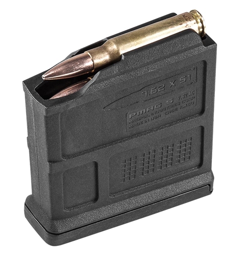 Picture of Magpul MAG549-BLK PMAG Black AICS 5rd 6.5 Creedmoor/308 Win/7mm-08 Rem/260 Rem/243 Win/7.62x51mm NATO for Short Bolt Action Rifles MAG549BLK