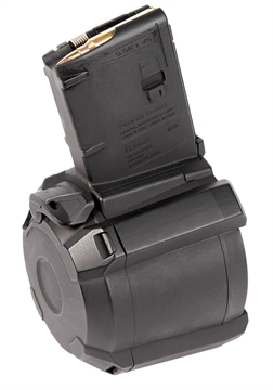Picture of Magpul Industries Magazine, PMAG D-60, 223 Remington/556NATO, 60 Rounds, Fits AR-15/M4, Black MAG576-BLK MAG576BLK