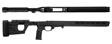 Picture of Magpul Industries Pro 700 Chassis, Fits Remington 700 Short Action, Fits Most AICS Pattern Magazines, Billet Aluminum/ Magpul Polymer Material, Fully Adjustable/Ambidextrous, Push Button Folding Stock, Black MAG802-BLK MAG802BLK