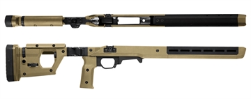 Picture of Magpul Industries Pro 700 Chassis, Fits Remington 700 Short Action, Fits Most AICS Pattern Magazines, Billet Aluminum/ Magpul Polymer Material, Fully Adjustable/Ambidextrous, Push Button Folding Stock, Flat Dark Earth MAG802-FDE MAG802FDE