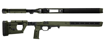Picture of Magpul Industries Pro 700 Chassis, Fits Remington 700 Short Action, Fits Most AICS Pattern Magazines, Billet Aluminum/ Magpul Polymer Material, Fully Adjustable/Ambidextrous, Push Button Folding Stock, Olive Drab Green MAG802-ODG MAG802ODG