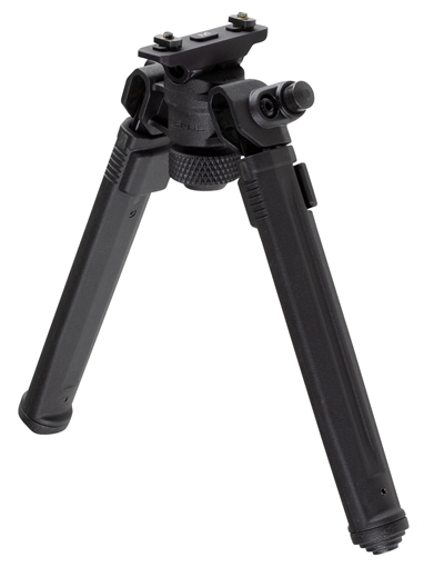 Picture of Magpul MAG933-BLK Bipod made of Aluminum with Black Finish, M-LOK Attachment, Rubber Feet, 6.30-10.30" Vertical Adjustment for AR-Platform MAG933BLK