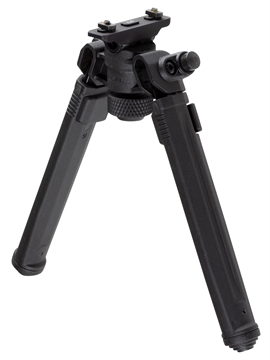 Picture of Magpul MAG933-BLK Bipod made of Aluminum with Black Finish, M-LOK Attachment, Rubber Feet, 6.30-10.30" Vertical Adjustment for AR-Platform MAG933BLK