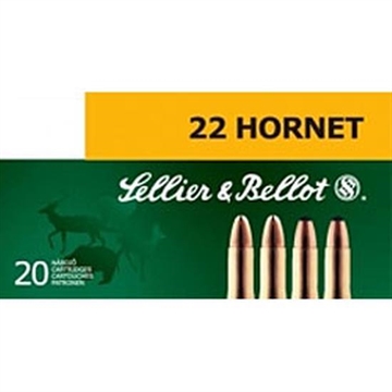 Picture of Sellier & Bellot Rifle 22Hornet 45gr Full Metal Jacket 20 Per Box/90 Case SB22HA