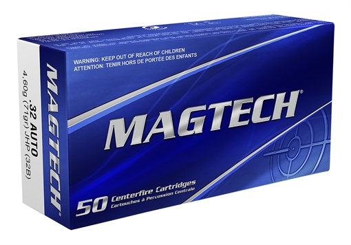 Picture of Magtech Range/Training 32ACP 71gr Jacketed Hollow Point 50 Per Box/20 Case 32B