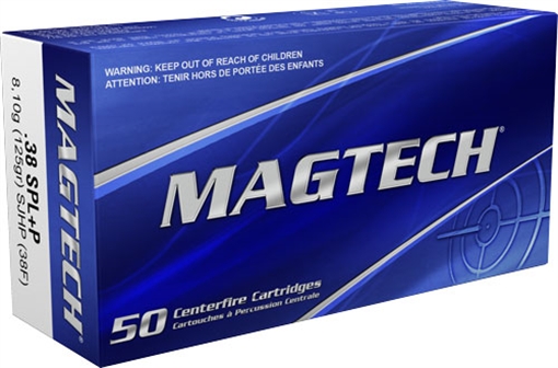 Picture of Magtech Range/Training 38Special+P 125gr Semi Jacketed Hollow Point 50 Per Box/20 Case 38F