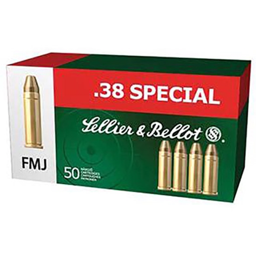 Picture of Sellier & Bellot Handgun 38Special 158gr Full Metal Jacket 50 Per Box/20 Case SB38P