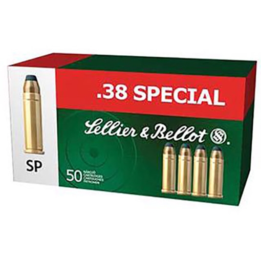 Picture of Sellier & Bellot Handgun 38Special 158gr Soft Point 50 Per Box/20 Case SB38C