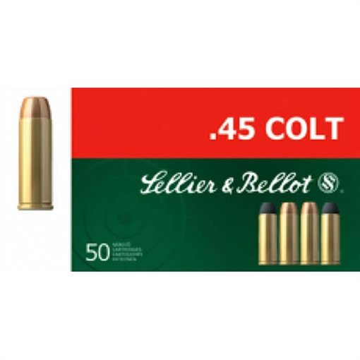 Picture of Sellier & Bellot Handgun 45Colt 250gr Lead Flat Nose 50 Per Box/12 Case SB45D