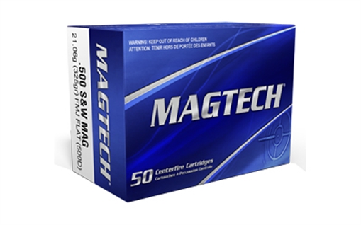 Picture of Magtech Range/Training 500S&WMag 325gr Full Metal Jacket Flat Nose 20 Per Box/25 Case 500D