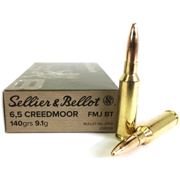 Picture of Sellier & Bellot Rifle 6.5Creedmoor 140gr Full Metal Jacket Boat Tail 20 Per Box/25 Case SB65A