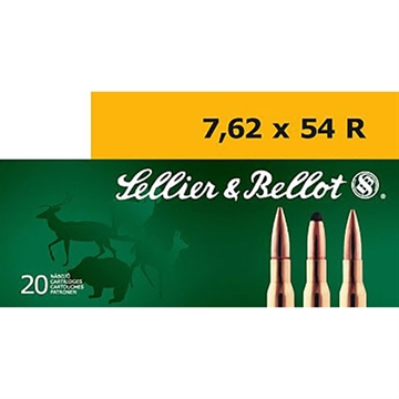 Picture of Sellier & Bellot Rifle 7.62x54mmR 180gr Full Metal Jacket 20 Per Box/20 Case SB76254RA