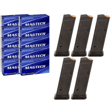 Picture of Brownells Bundles SPORT SHOOTING 9MM LUGER 115GR 500RD W/5X GL9 15RD MAGS MAG550-BLK MIX