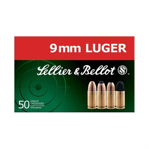 Picture of Sellier & Bellot Handgun 9mmLuger 115gr Full Metal Jacket 50 Per Box/20 Case SB9A