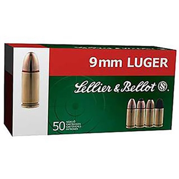 Picture of Sellier & Bellot Handgun 9mmLuger 115gr Jacketed Hollow Point 50 Per Box/20 Case SB9C