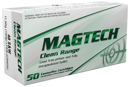 Picture of Magtech Clean Range 40S&W 180gr Fully Encapsulated Bullet Flat 50 Per Box/20 Case CR40A