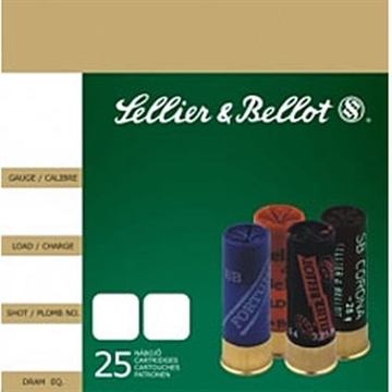 Picture of Sellier & Bellot Hunting 12Gauge 2.75" 12Pellets 1 1/8oz 1Buck Shot 25 Box/10 Case SB12BSF
