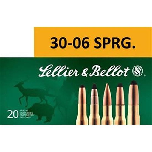 Picture of Sellier & Bellot Rifle 30-06Springfield 180gr Full Metal Jacket 20 Per Box/20 Case SB3006A