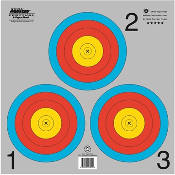 Picture of Maple Leaf Press Maple Leaf NFAA Indoor Vegas 3-Spot Target 25 pk. FT-3X40G